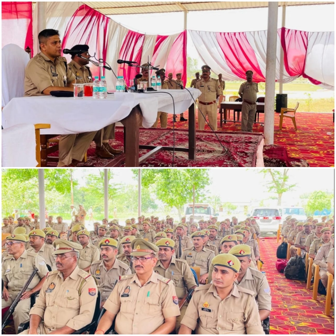 पुलिस अधीक्षक ने गैर जनपद चुनाव ड्यूटी में लगे समस्त पुलिस फोर्स को ब्रीफ कर हरी झंडी दिखाकर किया रवाना