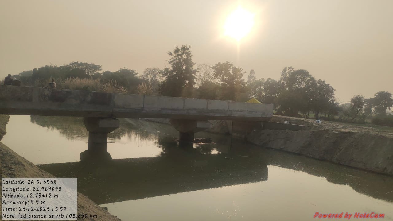 किसानों के खेतों की सिंचाई के लिए नहरों में छोड़ा गया पानी 