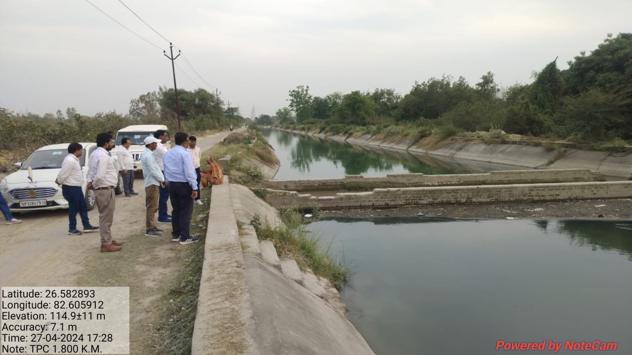 मुख्य अभियंता एवं जल संसाधन विभाग लखनऊ द्वारा बाढ़ के पूर्व जनपद का किया दौरा