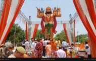 श्रवण क्षेत्र धाम में नवनिर्मित भगवान हनुमान जी की भव्य प्रतिमा का हुआ अनावरण