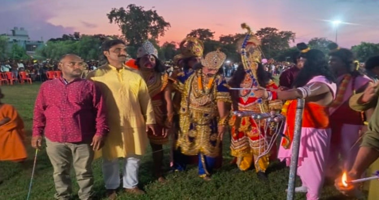 एनटीपीसी में मनाया गया दशहरा, रावण दहन के साथ हुआ संपन्न