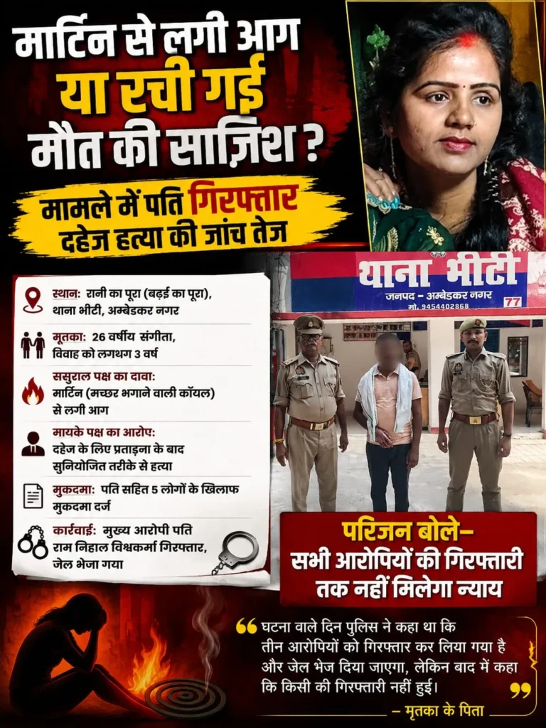 मार्टिन से लगी आग या रची गई मौत की साजिश? मामले में पति गिरफ्तार