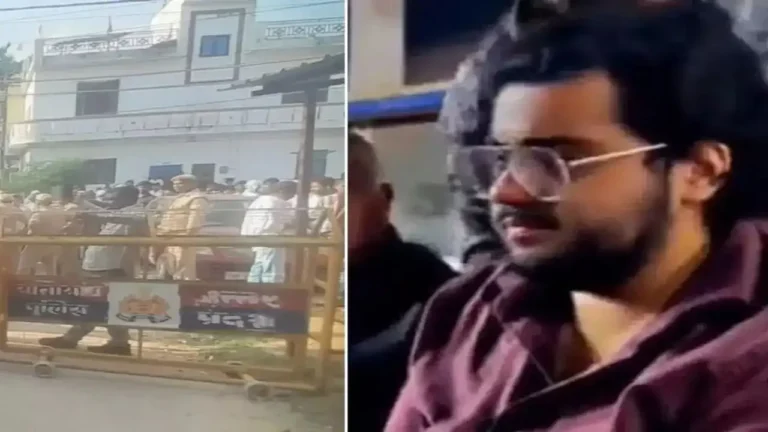 अतीक के बेटे अबान के जनाजे में बेकाबू हुई भीड़, उमर-अली को देखने के लिए टूट पड़े लोग, टूटी पुलिस बैरिकेडिंग