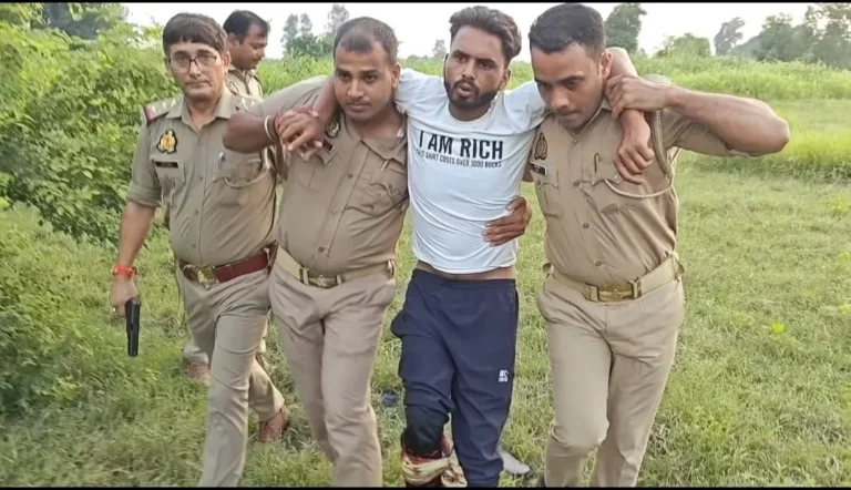 पुलिस की मुठभेड़ में दुष्कर्म का आरोपी गिरफ्तार